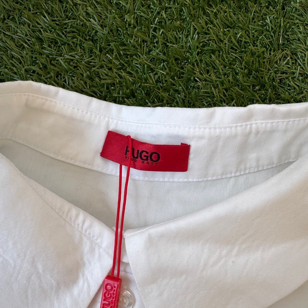 HUGO White Detachable Collar with Red Brand Tags Peter Pan Collar New with tags - Picture 5 of 6